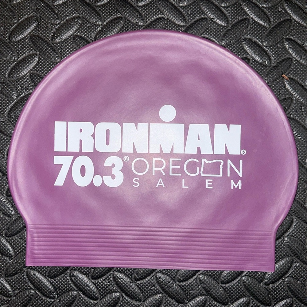 Ironman Oregon 70.3 Swim Cap OFFICIAL - Dark Purple Plum Wine